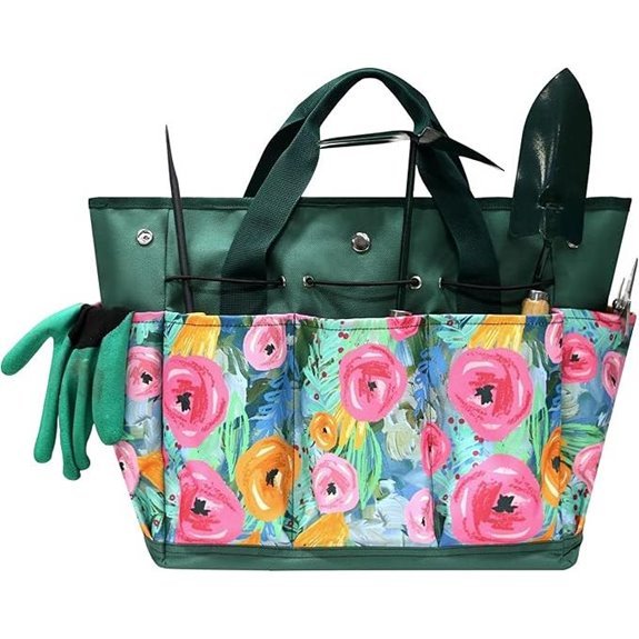 Waterproof Garden Tool Bag with Handle & Pockets (Green)