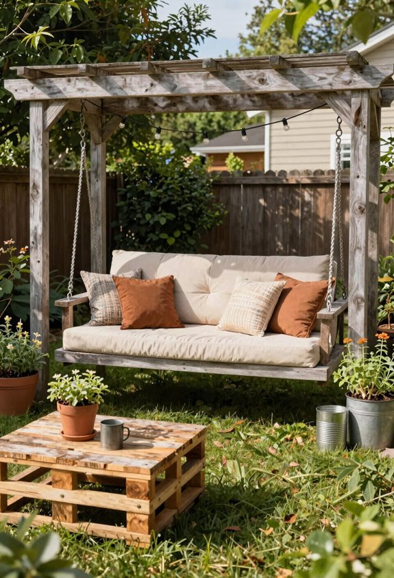 10 Backyard Ideas on a Budget That Transform Your Space 6 weatherproof cedar bed swing construction