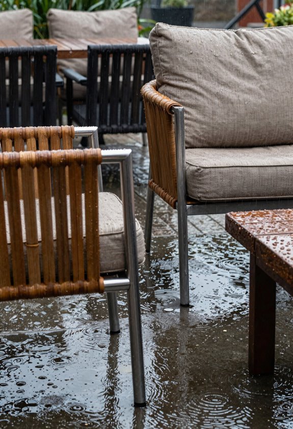 weatherproof outdoor furniture resists rain