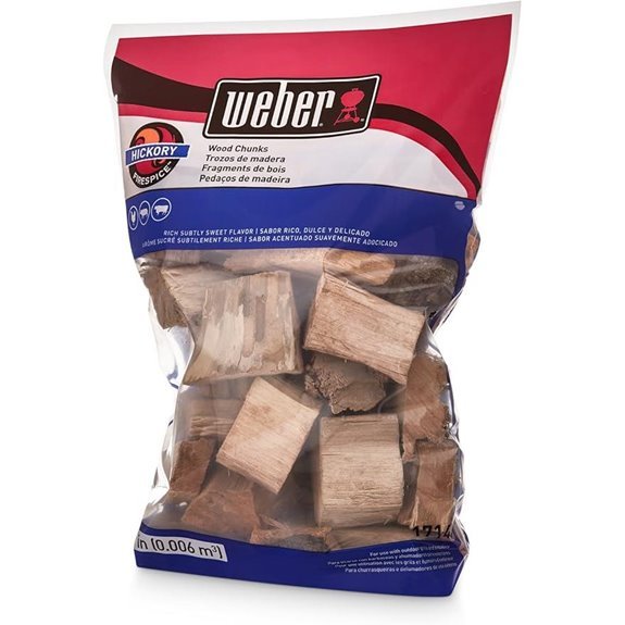 Weber Hickory Wood Chunks for BBQ Smoking (4 lb)
