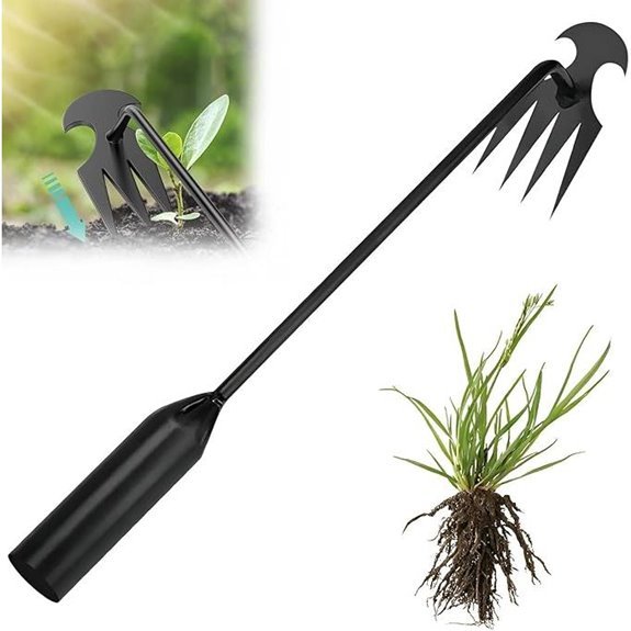 Weed Puller Tool with 4 Teeth Manganese Steel