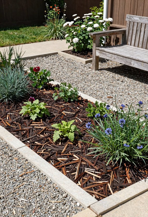 10 Backyard Ideas Under $900 That Transform Your Space 7 wood chips mulch for weed and water savings