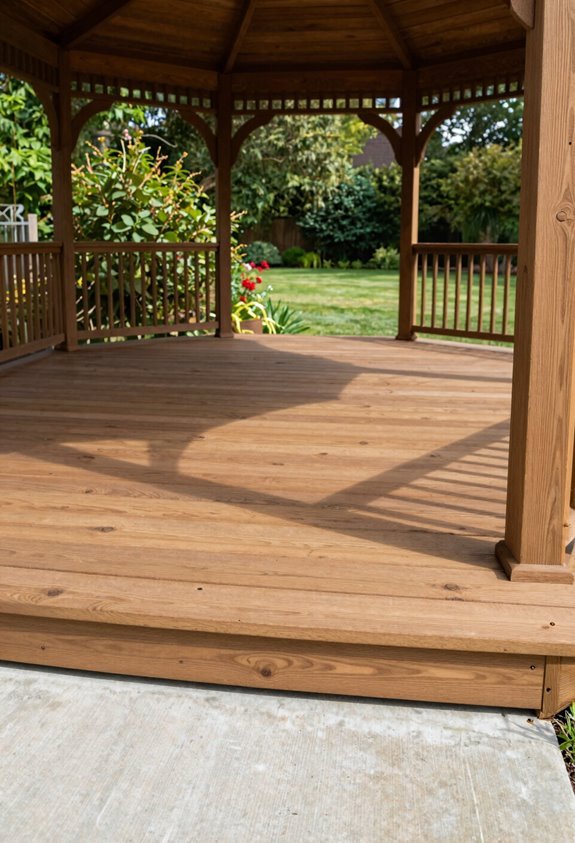 wood composite or concrete mounting surfaces