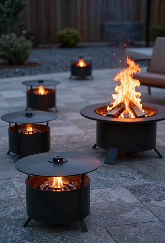 wood fire gas fire compact options