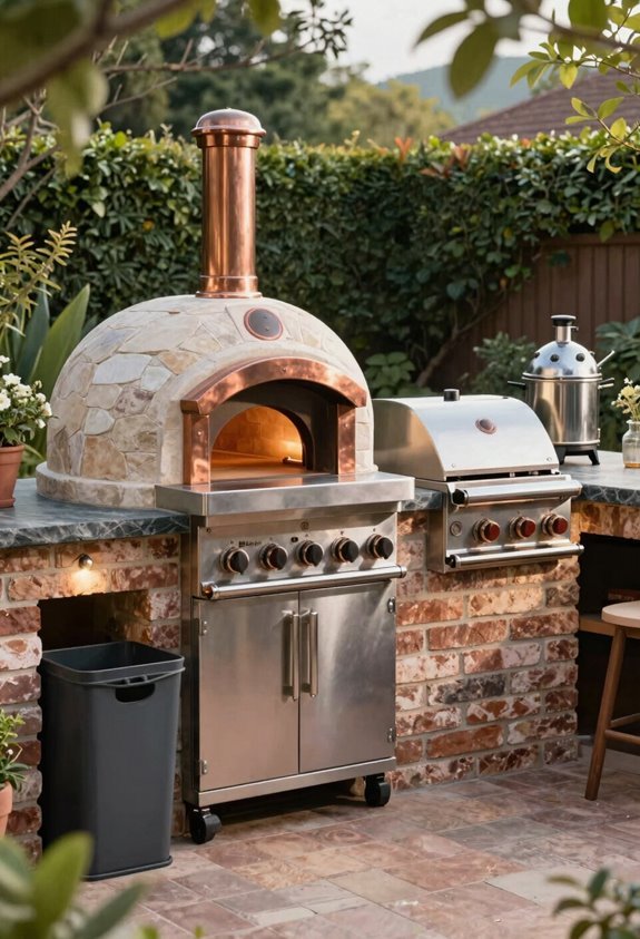 5 Best Outdoor Kitchen Appliances for Your Backyard Setup 5 wood fired pizza oven side burners rotisserie