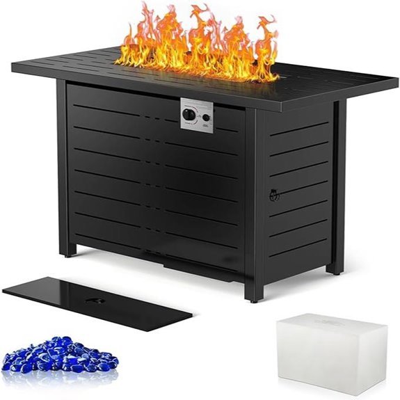 10 Best Fire Pits for Covered Patios in 2026 2 Xbeauty 43 Propane Gas Fire Pit Table with Lid & Cover