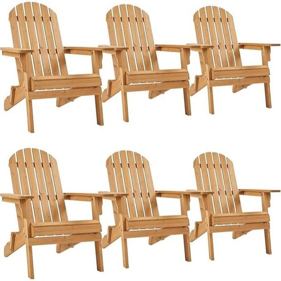 Yaheetech Folding Adirondack Chair Set of 6