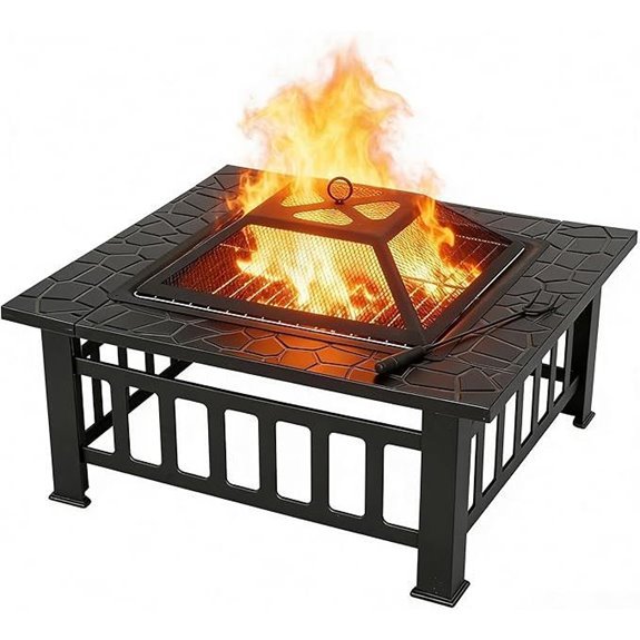 10 Best Affordable Fire Pits for 2026 (Budget-Friendly Warmth) 1 ZENY 32 Outdoor Fire Pit with Grill and Spark Screen