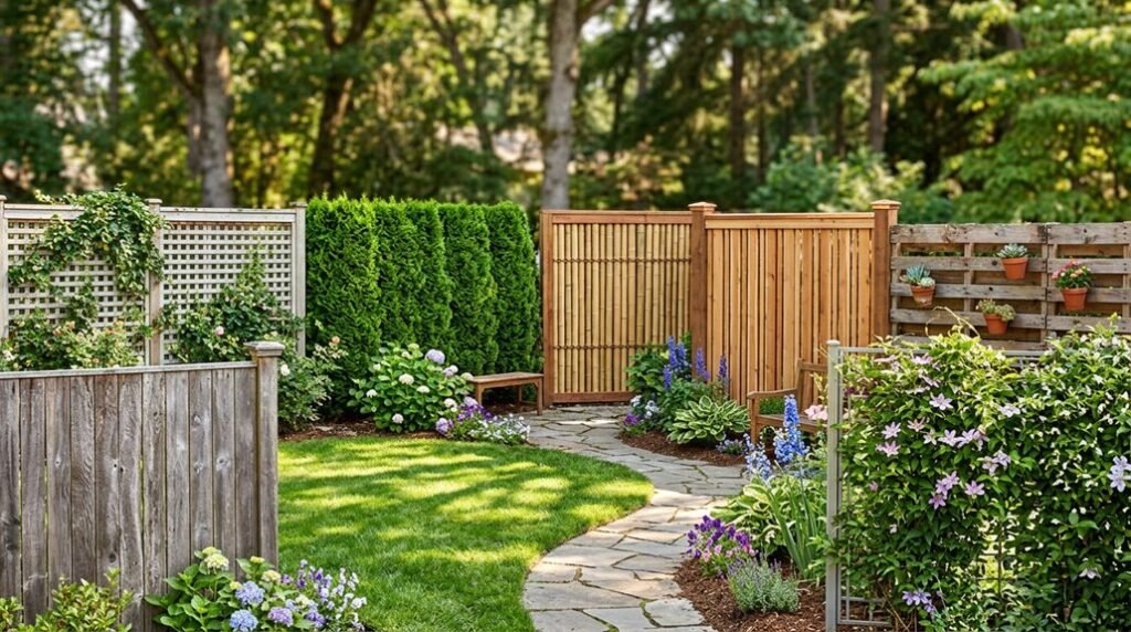 cheap backyard privacy fence ideas