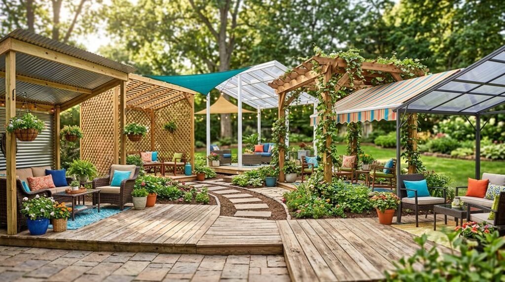 cheap covered patio ideas for backyard transformation