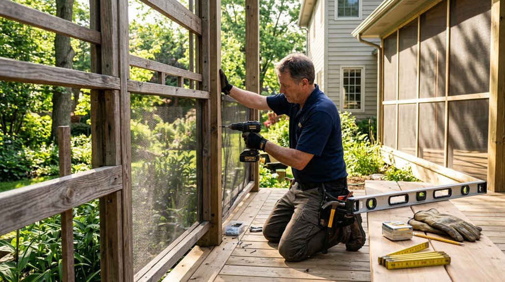 diy screened in patio in 10 steps