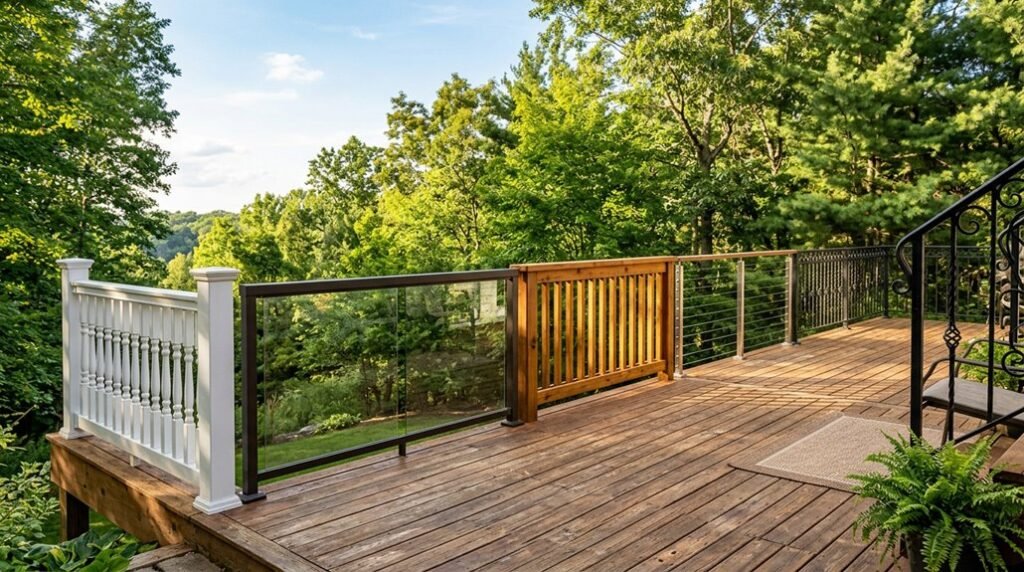 five types of deck railings