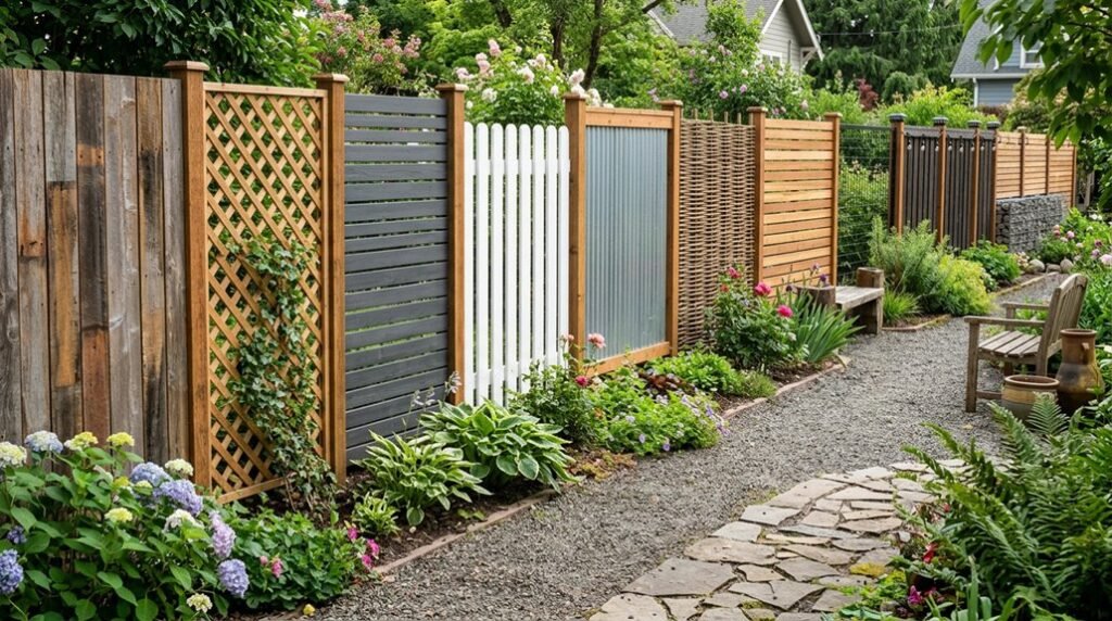 low cost backyard fence ideas